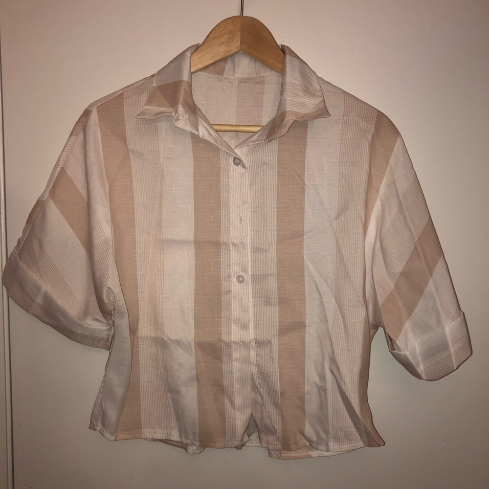 Blush Vertical stripe dress shirt